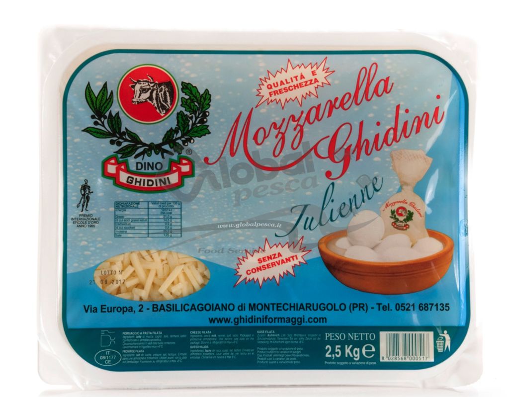 MOZZARELLA JULIENNE 2 X2,5kg GHIDINI