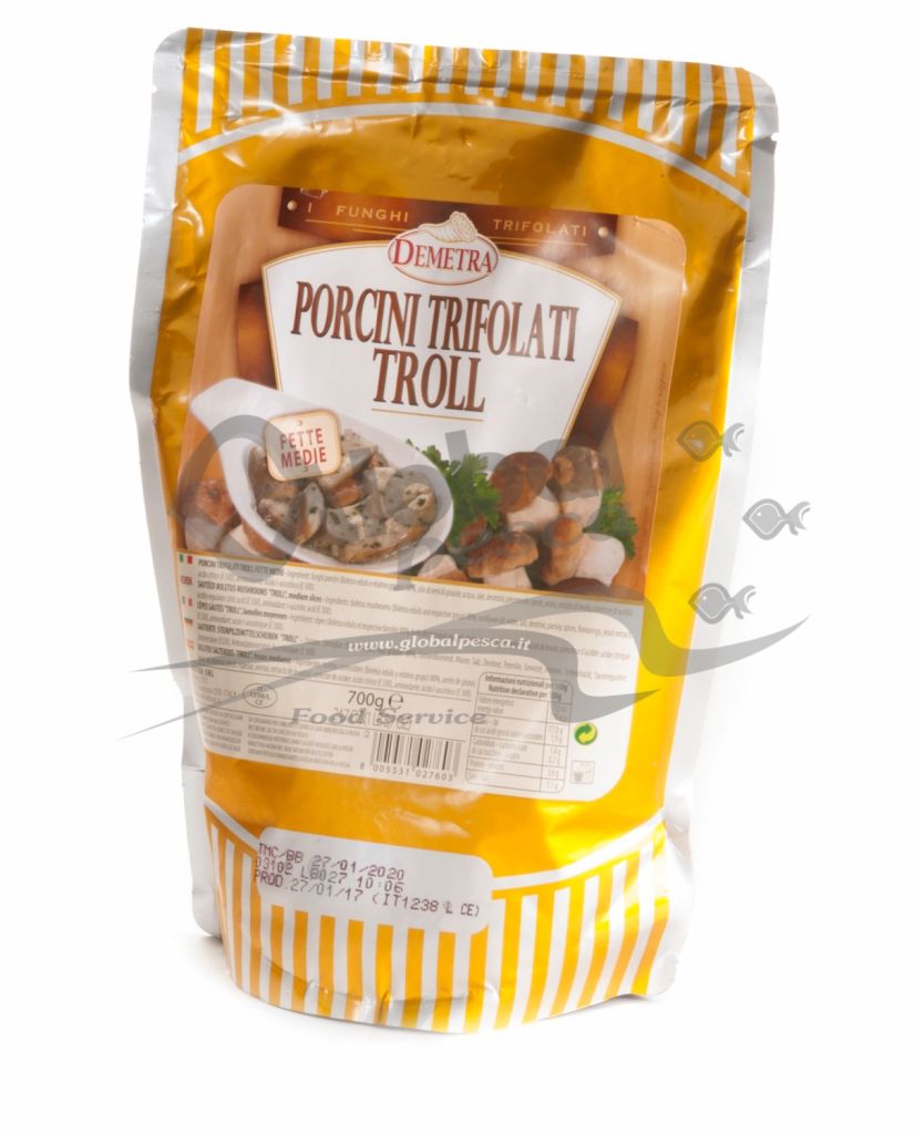 PORCINI TRIFOLATI TROLL FETTE MEDIE BUSTA 700g DEM
