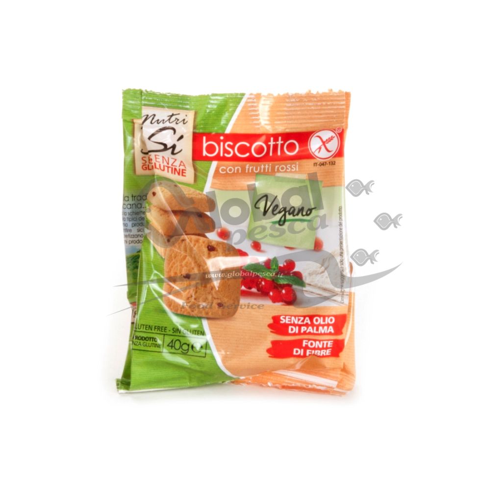 BISCOTTI FRUTTI ROSSI VEGAN 10X40g SENZA GLUTINE
