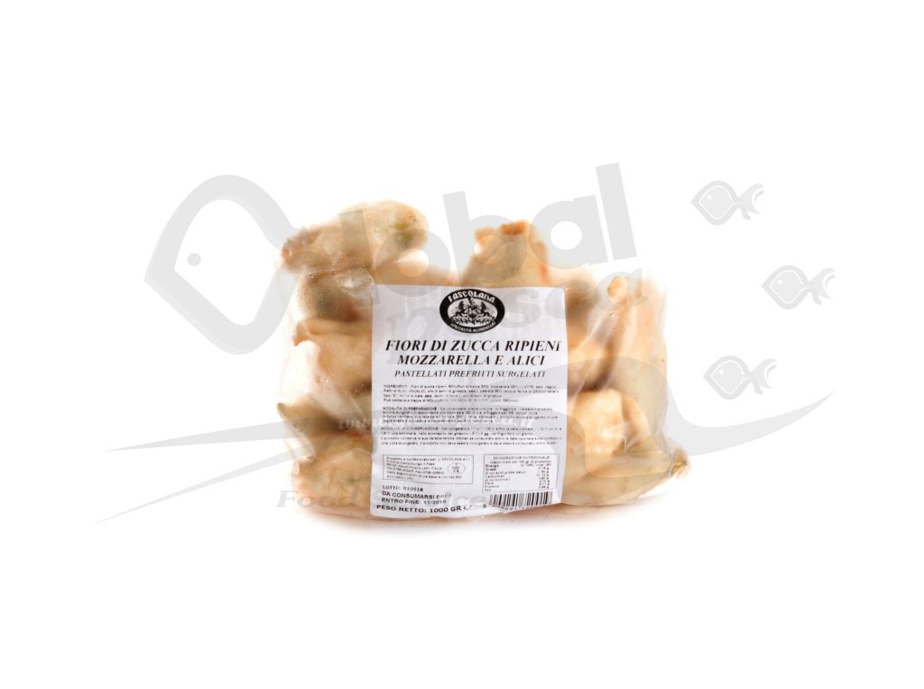 FIORI ZUCCA PASTELLATI RIPIENI MOZZA ALICI 5kg