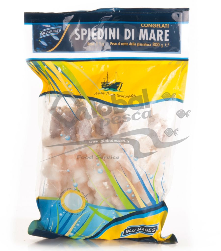 SPIEDINO CALAMARO E GAMBERO INDO 100g #