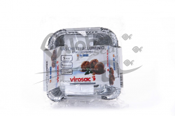 VASSOIO ALLUMINIO 1 PORZIONE X120PEZZI CON COPERC