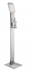 COLONNA PORTA DISPENSER ACCIAIO INOX