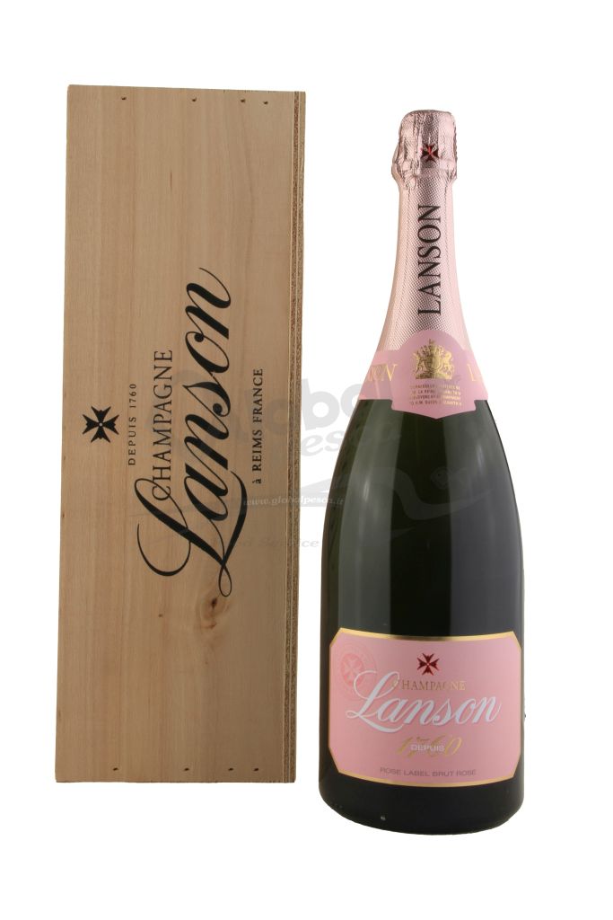 LANSON ROSE BRUT ROSE LABEL CASSETTA LEGNO | MAGNUM 1 BT X 1.5 l LANSON 12.5°