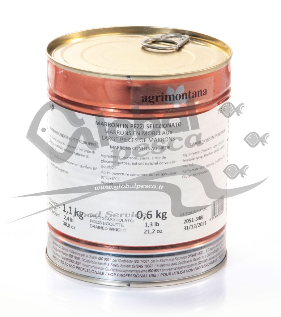 MARRONI IN PEZZI SELEZIONATO 0,6 kg AGRIMONTANA