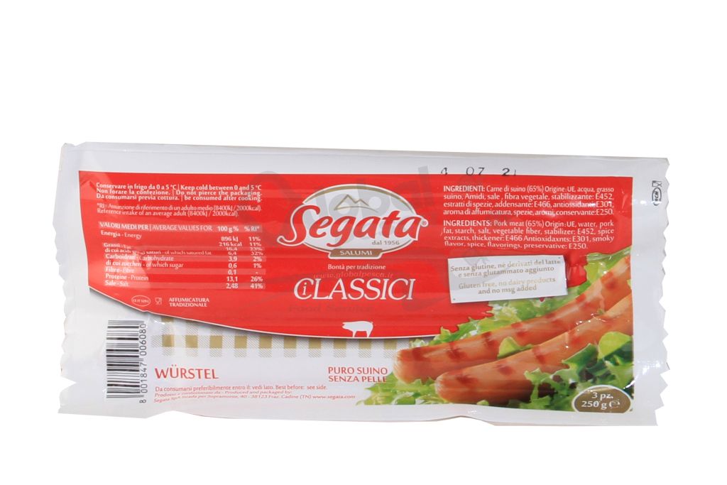 WURSTEL CLASSICI 3x80g SEGATA