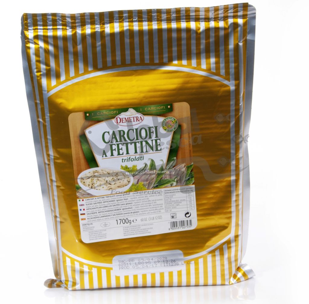 CARCIOFI TRIFOLATI FETTE BUSTA 6X1,7kg DEMETRA