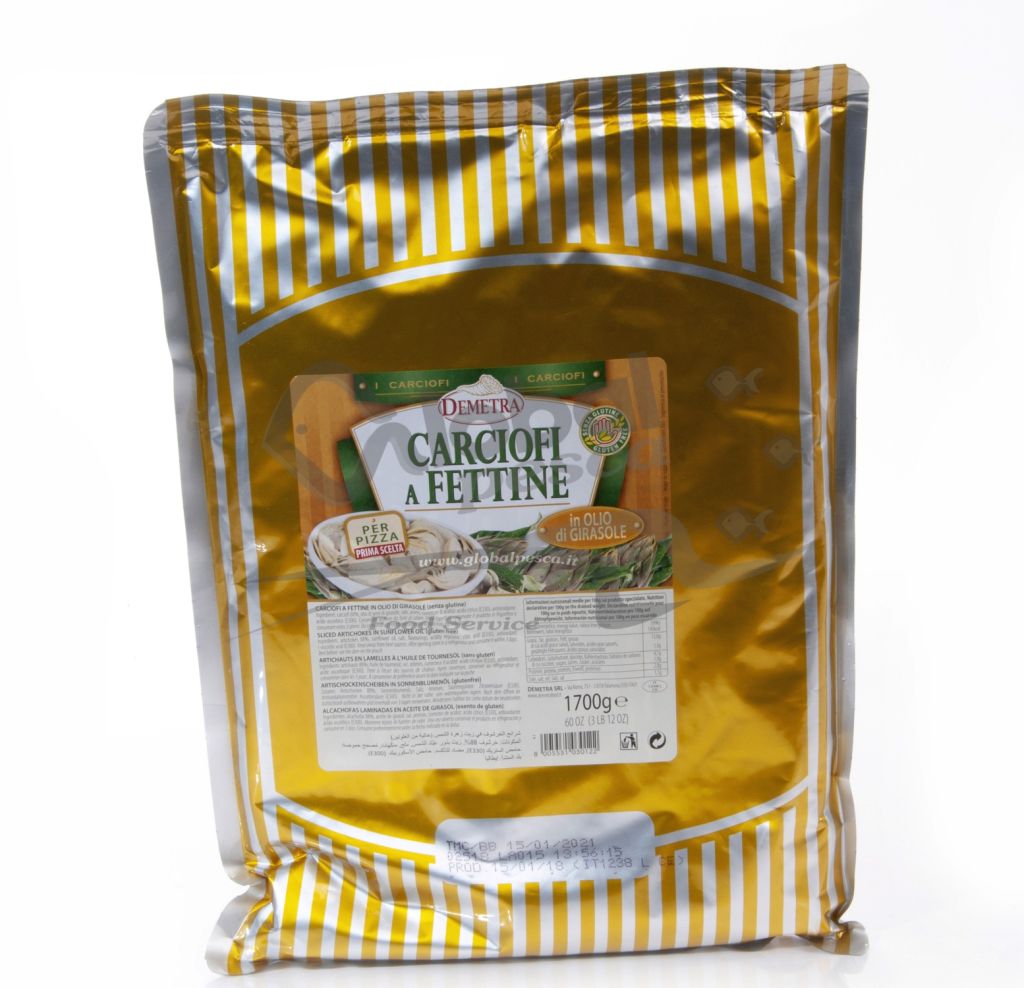 CARCIOFI FETTE X PIZZA O/GIRAS BUSTA 1,7kg DEMETRA