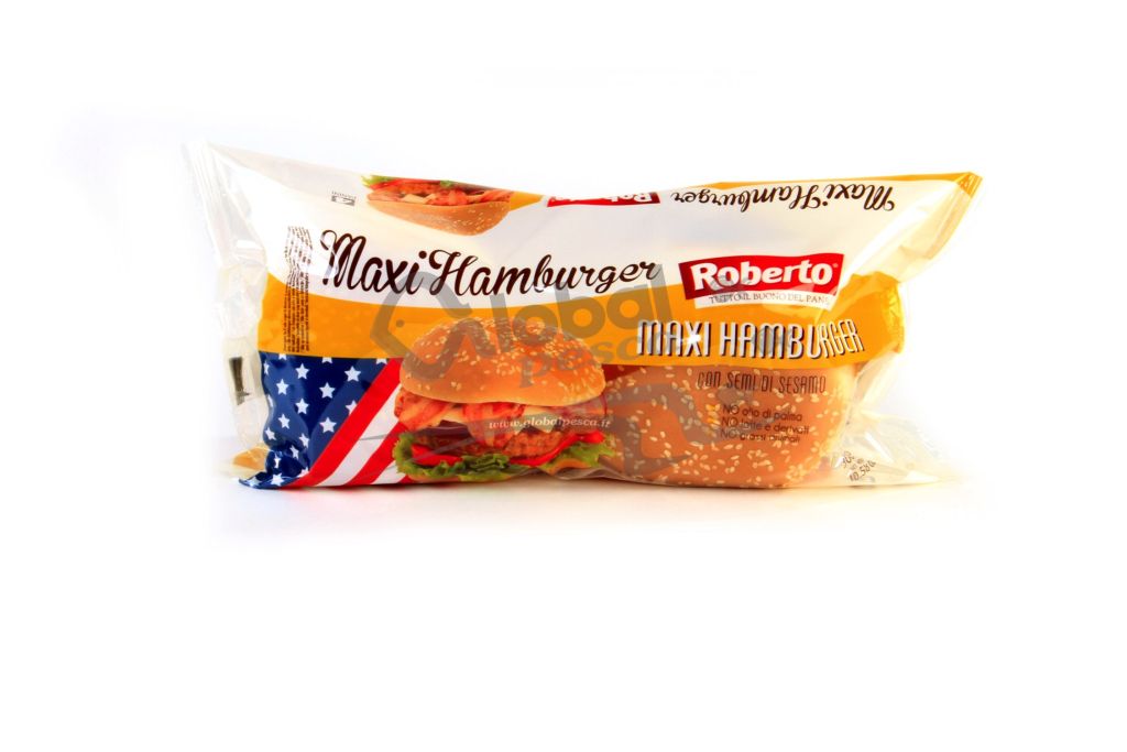 PANE MAXIHAMBURGER SESAMO 8X300g ROBERTO