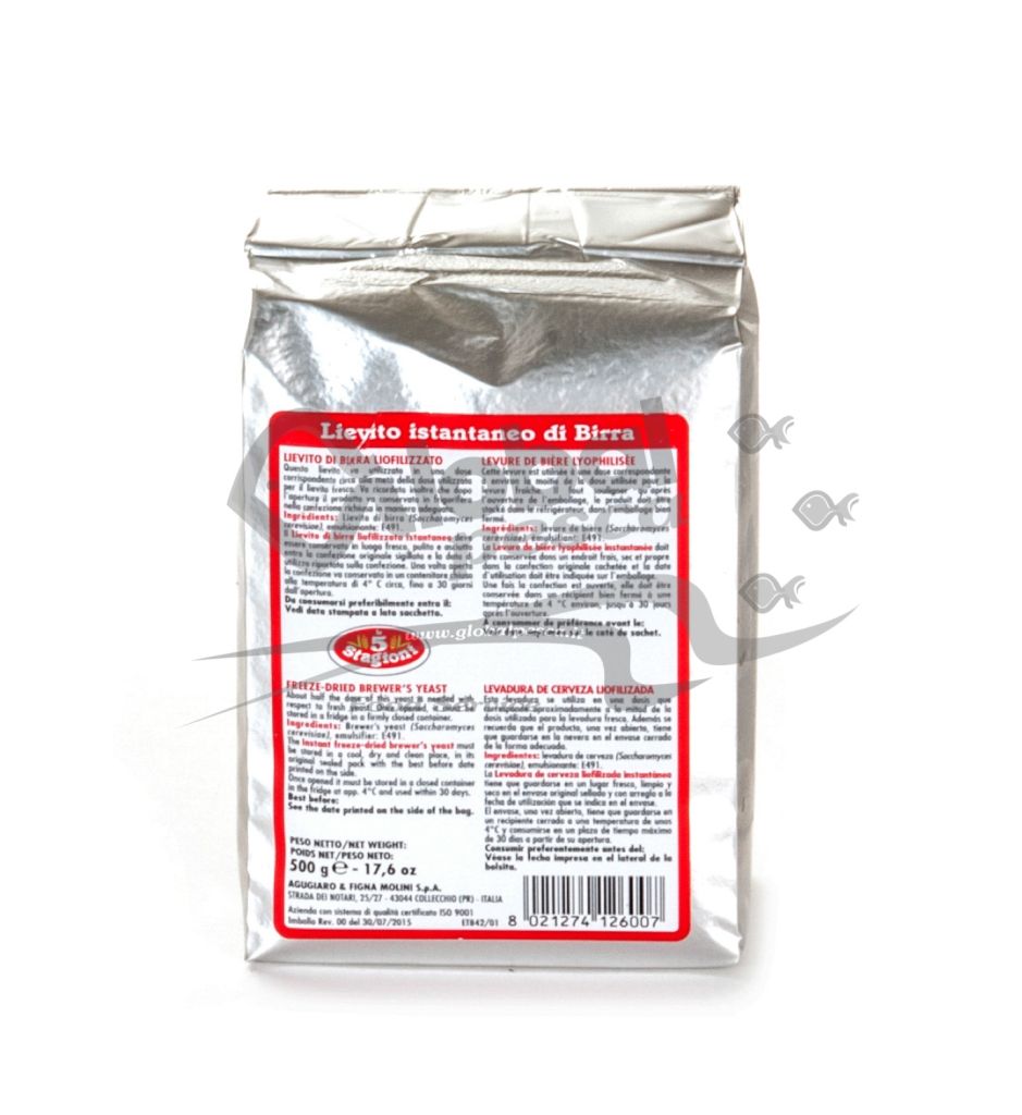 LIEVITO BIRRA ISTANTANTANEO 500g 5 STAGIONI