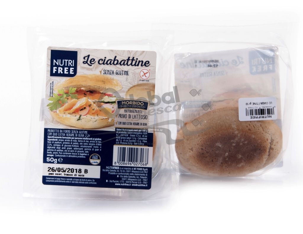 LA CIABATTINA FLOWPACK NTFOOD 12X50g SENZA GLUTINE