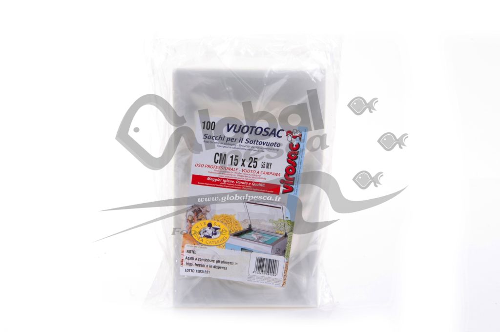 SACCO LISCIO S/VUOTO 15X25 SP 95 X100PEZZI