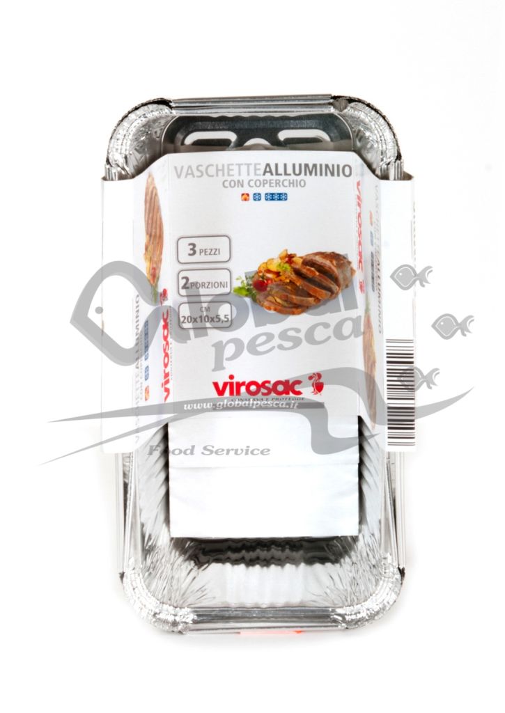 VASSOIO ALLUMINIO 2 PORZIONI X72 PEZZI CON COPERC