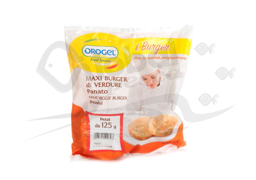 MAXIBURGER DI VERDURE PANATO 125gr  4kg OROGEL