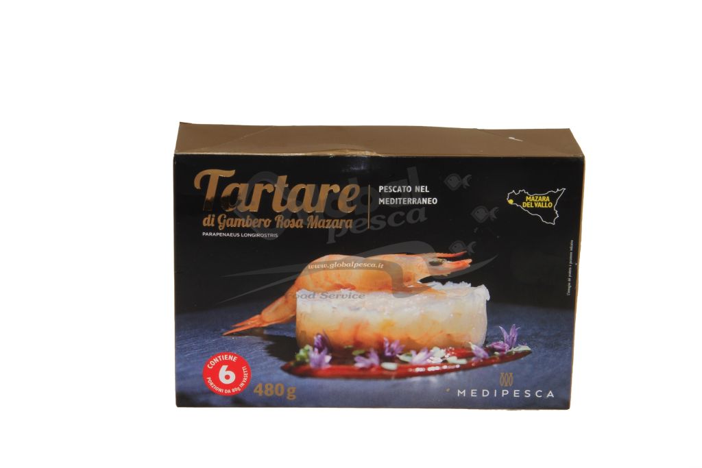 GAMBERO ROSA SICILIA TARTARE 80g MEDIPESCA