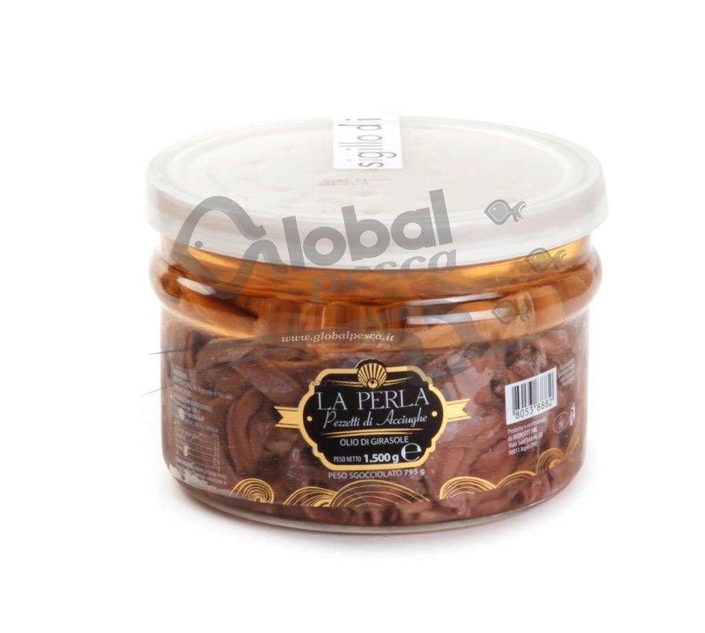 ACCIUGHE MEDITERRANEO PEZZI O/GIRASOLE X1,5kg